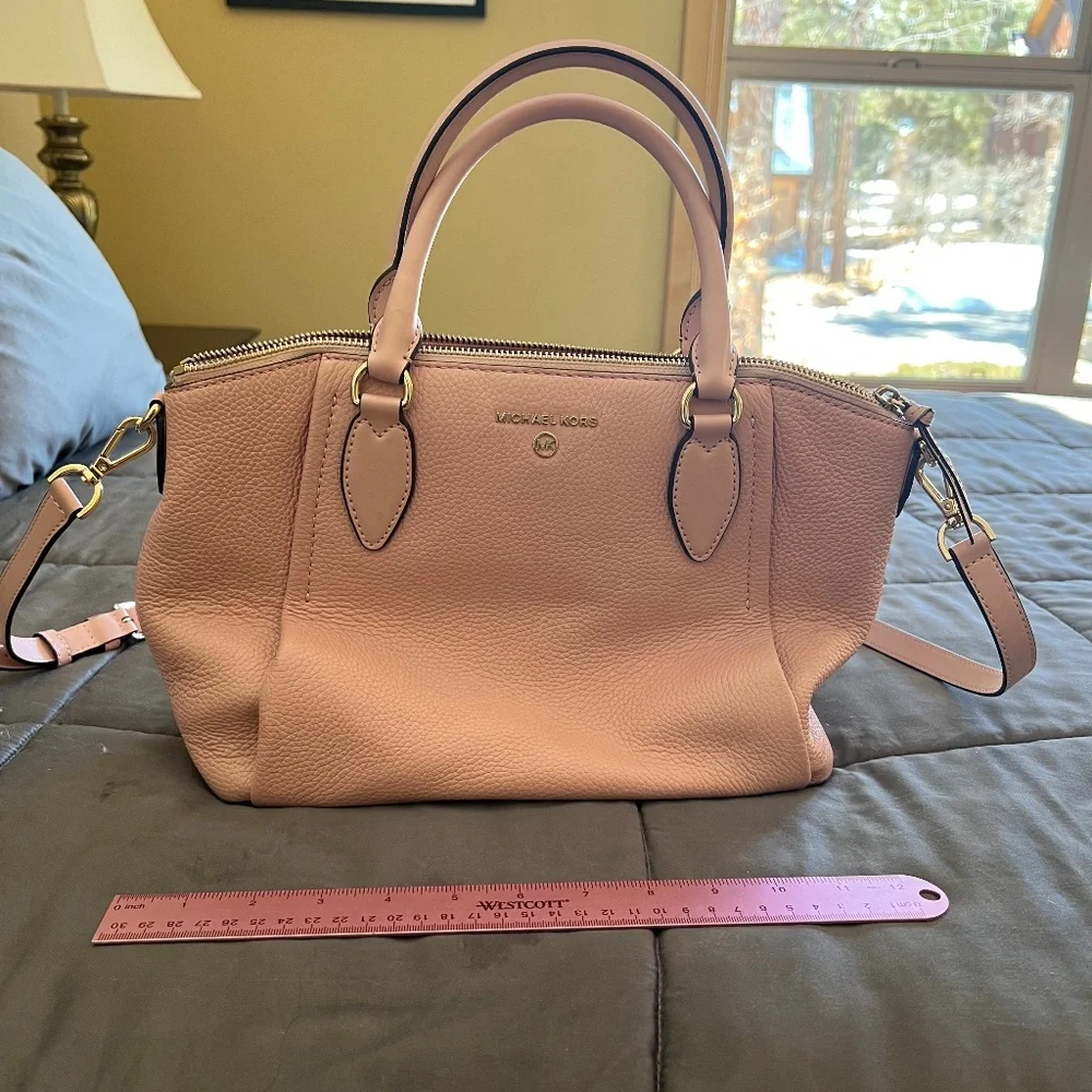 Michael Kors Pink Pebbled Leather Shoulder Satchel